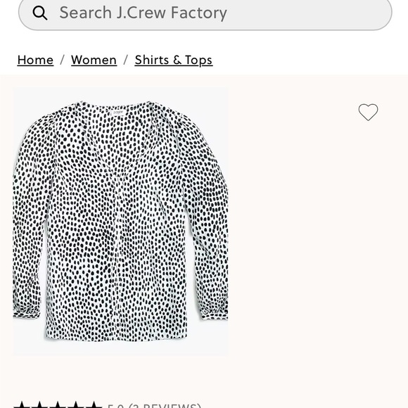 J Crew Factory Black and White Polka Dot Blouse - Picture 4 of 6